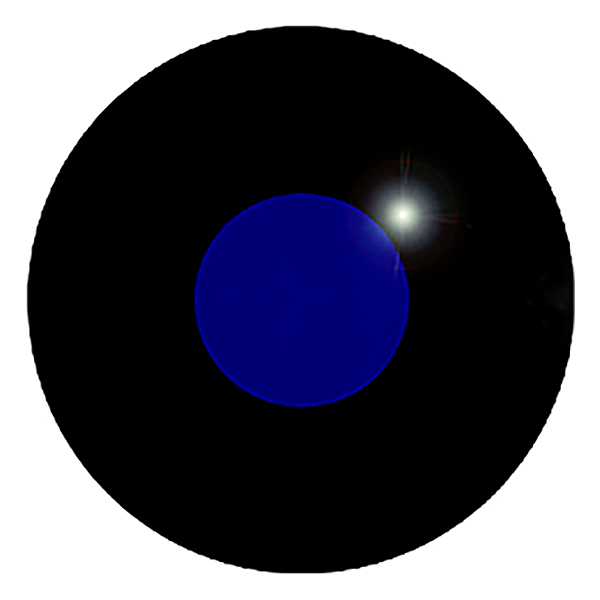 120 - mit blauer Pupille M34 - Größe: 14mm